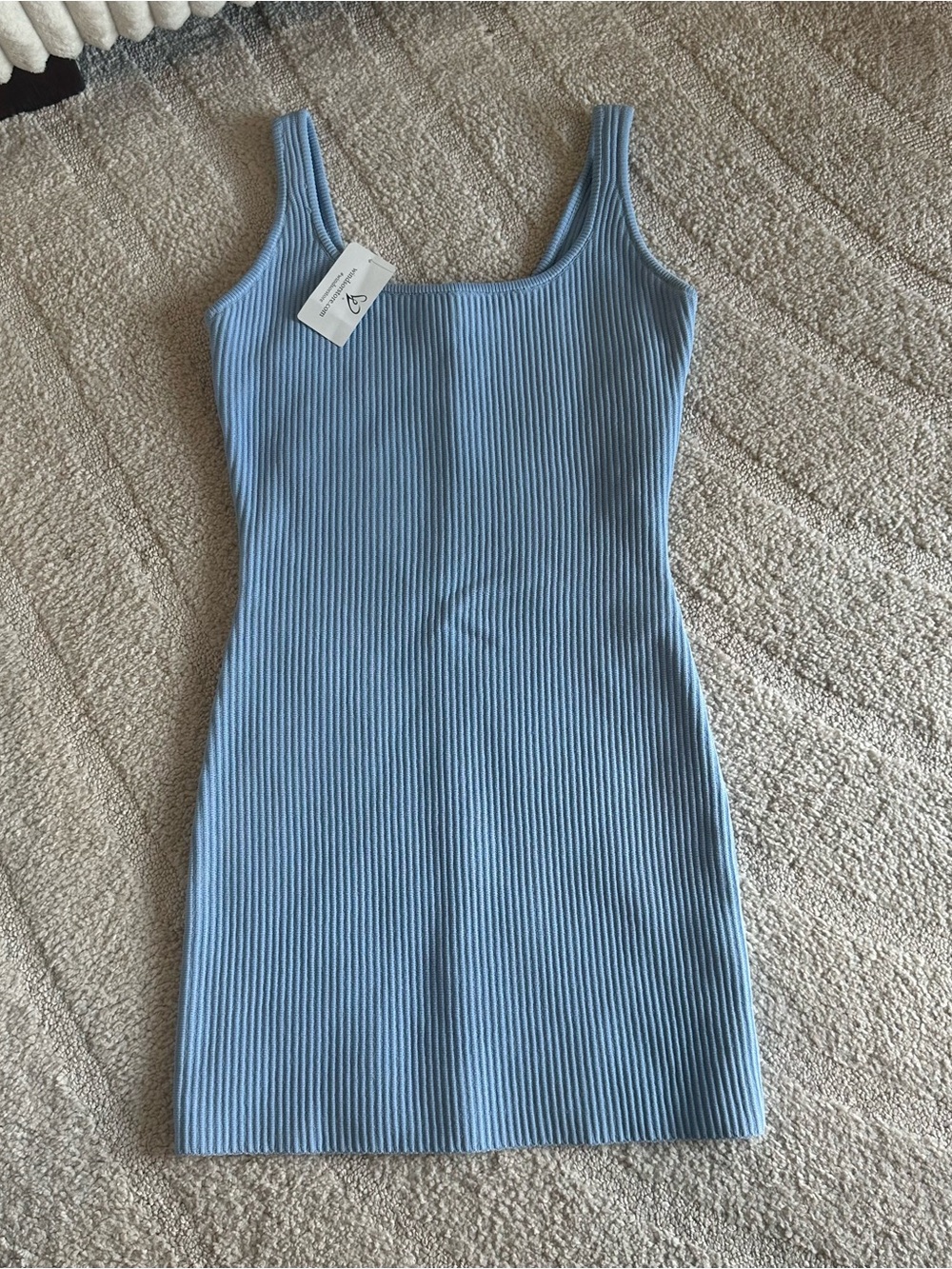 Windsor Main Style Ribbed Knit Tank Mini Dress